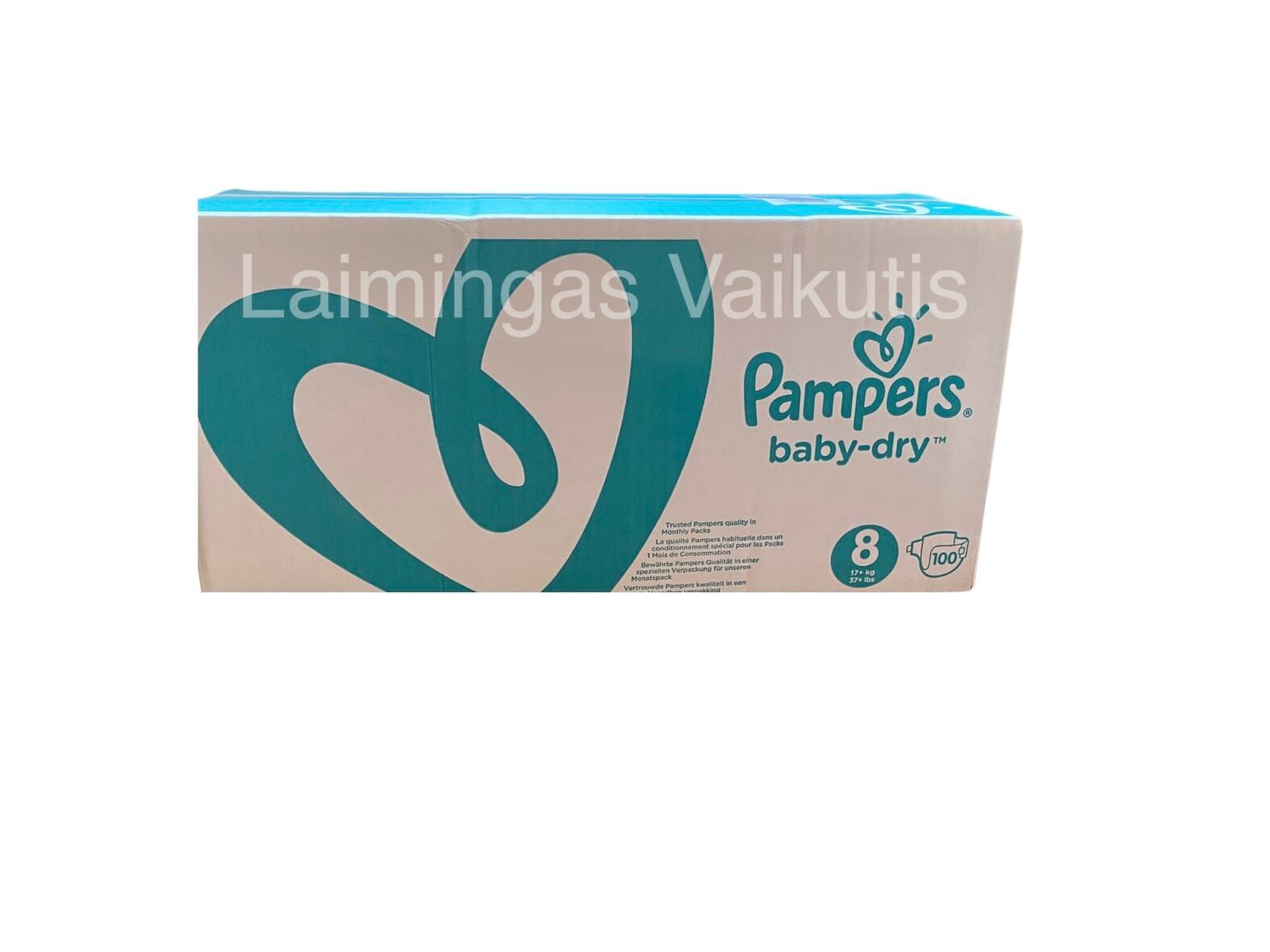 Sauskelnės Pampers Baby Dry, 8 dydis segami (17+ kg.) 100 vnt.