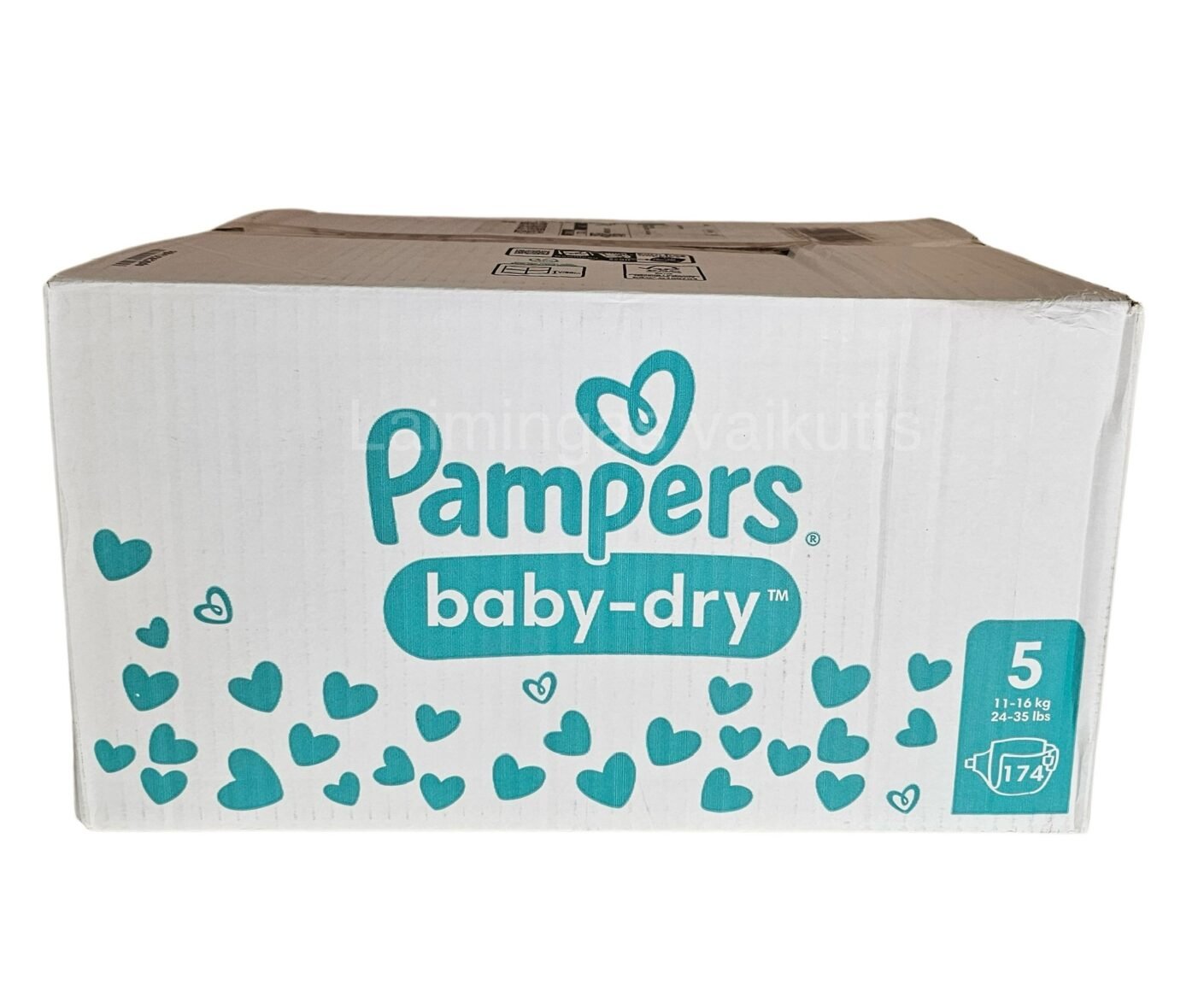 Sauskelnės Pampers Baby Dry, 5 dydis segami (11-16 kg.) 174 vnt.