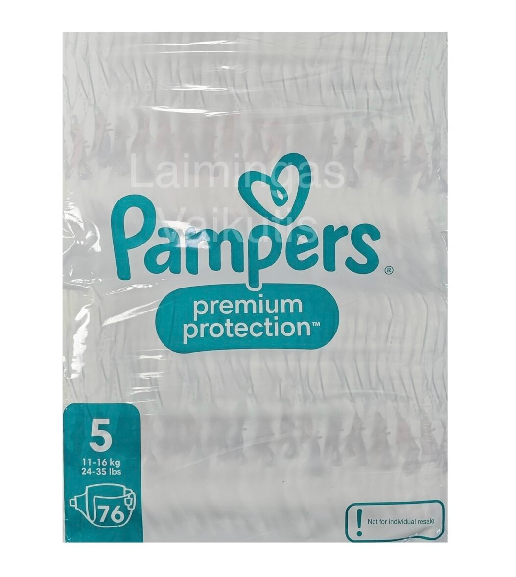 Sauskelnės Pampers Premium Protection, 5 dydis segami (11-16 kg.) 76 vnt.