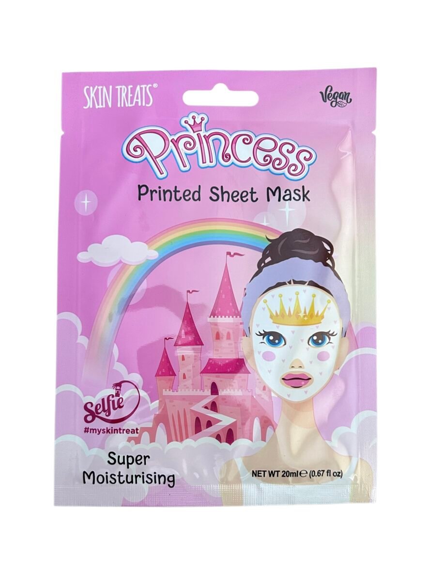 Vaikiška lakštinė veido kaukė „Princess“ – 20 ml.