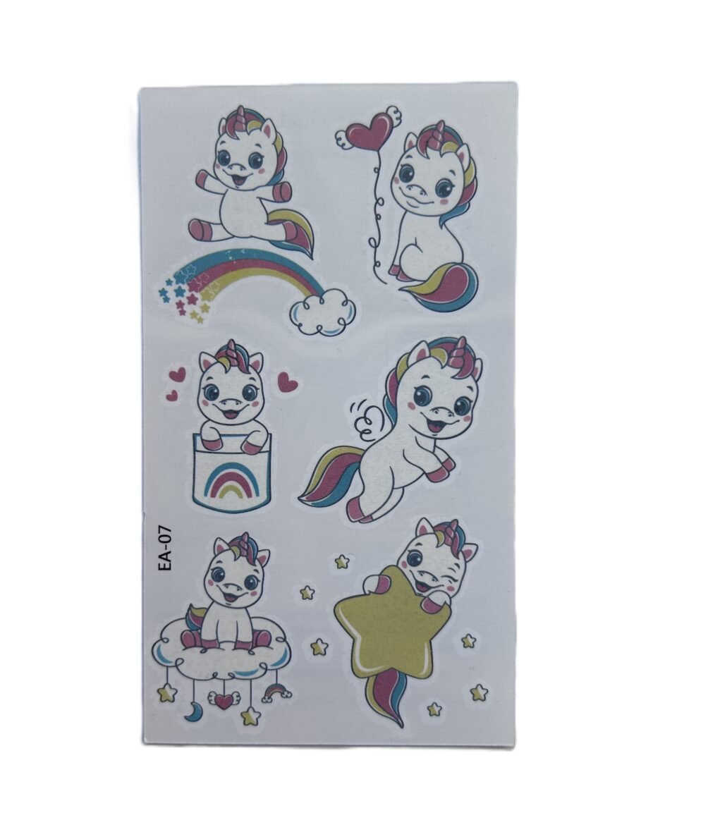 Laikinos tatuiruotės vaikams „Unicorn Magic“ (EA-07)